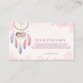 Pastel Waterverf Dreamcatcher Baby shower Informatiekaartje (Voorkant)