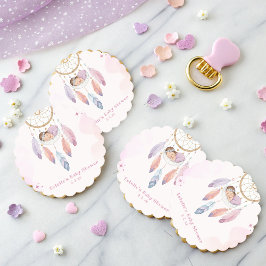 Pastel waterverf Dreamcatcher baby shower Kartonnen Onderzetters