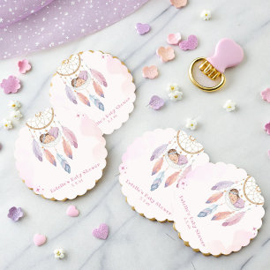Pastel waterverf Dreamcatcher baby shower Kartonnen Onderzetters