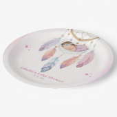 Pastel Waterverf Dreamcatcher Baby shower Papieren Bordje (Gekanteld)