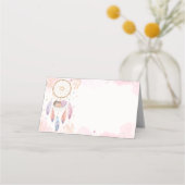 Pastel Waterverf Dreamcatcher Baby shower Plaatskaartje (Voorkant)