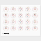 Pastel waterverf Dreamcatcher baby shower Ronde Sticker (Vel)