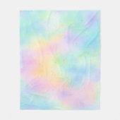 Pastel Waterverf Droom – Zachte Regenboog Gradiënt Fleece Deken (Voorkant)