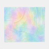 Pastel Waterverf Droom – Zachte Regenboog Gradiënt Fleece Deken (Voorkant (Horizontaal))