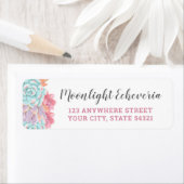Pastel Waterverf Echeveria Cactus Return Address Etiket (Insitu)