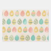 Pastel Waterverf Eggs Bunny Merry Easter Inpakpapier Vel (Voorkant 3)