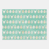 Pastel Waterverf Eggs Bunny Merry Easter Inpakpapier Vel (Voorkant)