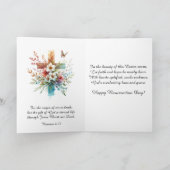 Pastel Waterverf Elegant Cross Christelijk Pasen Kaart (Binnen)