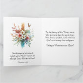 Pastel Waterverf Elegant Cross Christelijk Pasen Kaart (Binnen)