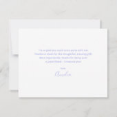 Pastel Waterverf Elegant Verjaardag Paarse Bedankkaart (Achterkant)