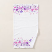 Pastel Waterverf Floral Bad Handdoek (Handdoek)