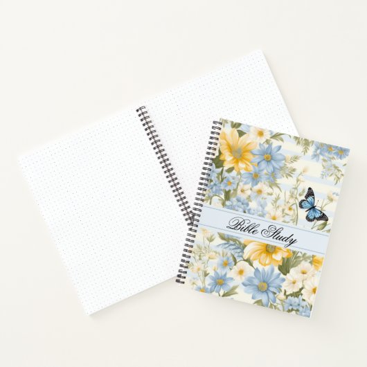 Pastel Waterverf Floral Bible Study Journal Notitieboek (Binnen)
