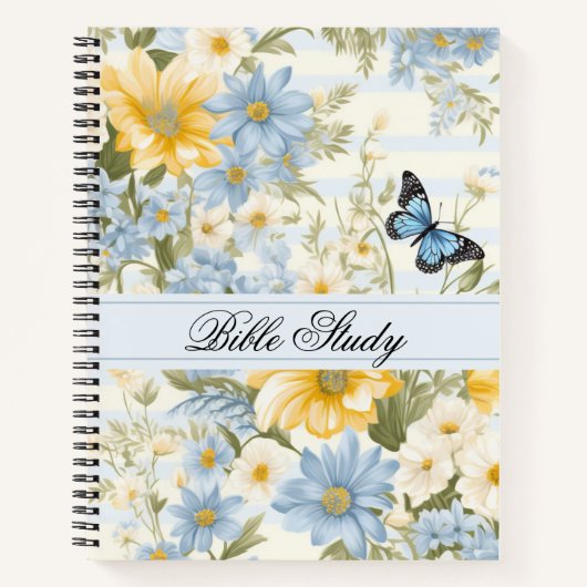 Pastel Waterverf Floral Bible Study Journal Notitieboek (Voorkant)