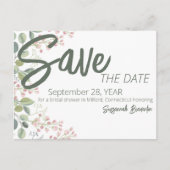 Pastel Waterverf Floral Border Vrijgezellenfeest A Aankondigingskaart (Voorkant)