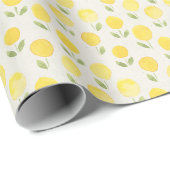 Pastel Waterverf Floral Cute Yellow Flowers Cadeaupapier (Rol Hoek)