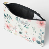  pastel Waterverf Floral gepersonaliseerd Etui (Open)