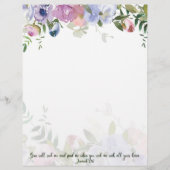 Pastel waterverf floral Jeremiah 29:13 scriptie (Voorkant)