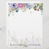 Pastel waterverf floral Jeremiah 29:13 scriptie (Voorkant / Achterkant)