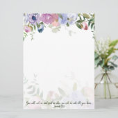Pastel waterverf floral Jeremiah 29:13 scriptie Kaart (Staand voorkant)