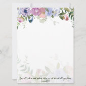 Pastel waterverf floral Jeremiah 29:13 scriptie Kaart (Voorkant)