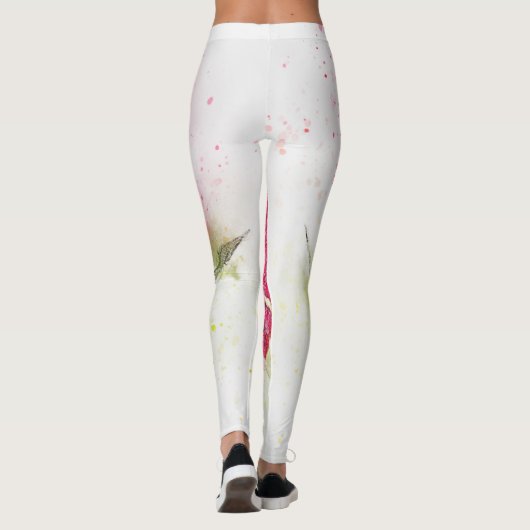 Pastel Waterverf Floral Leggings (Achterkant)