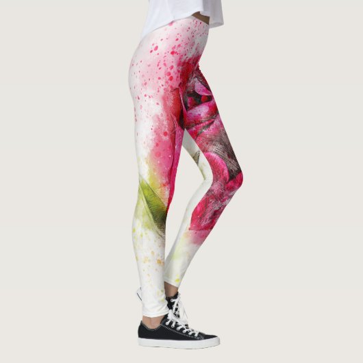 Pastel Waterverf Floral Leggings (Rechts)
