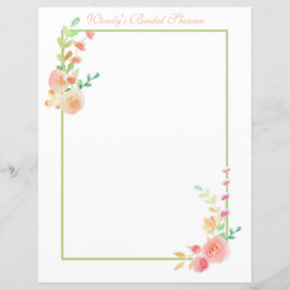 Pastel Waterverf Floral Lijst