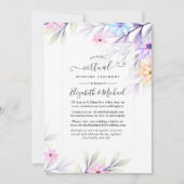 Pastel Waterverf Floral online virtueel huwelijk Kaart (Voorkant)