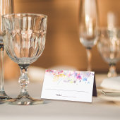 Pastel Waterverf Floral Place Card Plaatskaartje