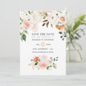 Pastel Waterverf Floral Spring Wedding Save The Date (Staand voorkant)