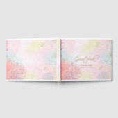 Pastel Waterverf Floral Weddenschap Gastenboek (Volledig)
