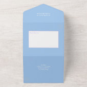 Pastel Waterverf Floral Wedding All In One Uitnodiging (Buitenkant)