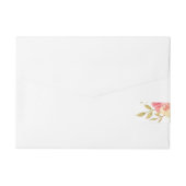 Pastel Waterverf Florals Adreslabel Wikkel (Achterkant)