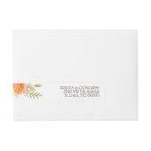 Pastel Waterverf Florals Adreslabel Wikkel (Voorkant)