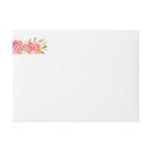 Pastel Waterverf Florals Retouradres (Voorkant)
