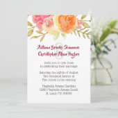 Pastel Waterverf Florals Weddenschap Kaart (Staand voorkant)