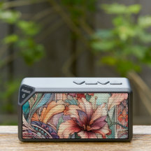 Pastel Waterverf Flowered Bluetooth-luidspreker