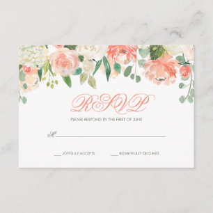 Pastel Waterverf Flowers Bat Mitzvah RSVP