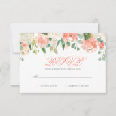 Pastel Waterverf Flowers Bat Mitzvah RSVP (Voorkant)