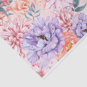 Pastel Waterverf Flowers Pink Lavender Decoupage Tissuepapier (Detail)