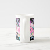 Pastel Waterverf Flowers Porselein Kop (Achterkant)