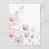 Pastel Waterverf Flowers Uitnodiging Briefkaart (Voorkant)