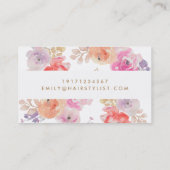 Pastel Waterverf Flowers Visitekaartje (Achterkant)