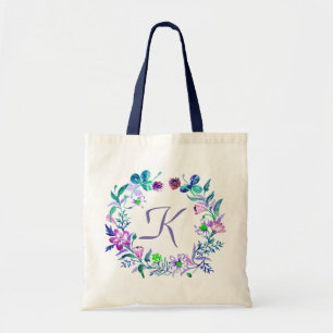 Pastel Waterverf Flowers Wreater Tote Bag