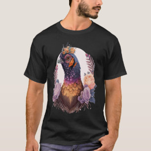 Pastel Waterverf Fokante vogel Flower Crown Pet B T-shirt