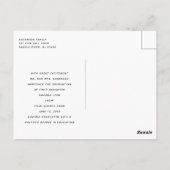 Pastel Waterverf Foto Afstuderen aankondiging Briefkaart (Achterkant)