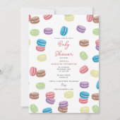 Pastel Waterverf Franse Macarons Baby shower Kaart (Voorkant)