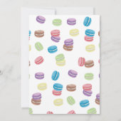 Pastel Waterverf Franse Macarons Baby shower Kaart (Achterkant)