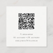 Pastel Waterverf Franse Macarons Bakkerij QR Code Vierkante Visitekaartje (Achterkant)