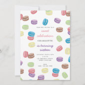 Pastel Waterverf Franse Macarons Verjaardagsfeestj Kaart (Voorkant)